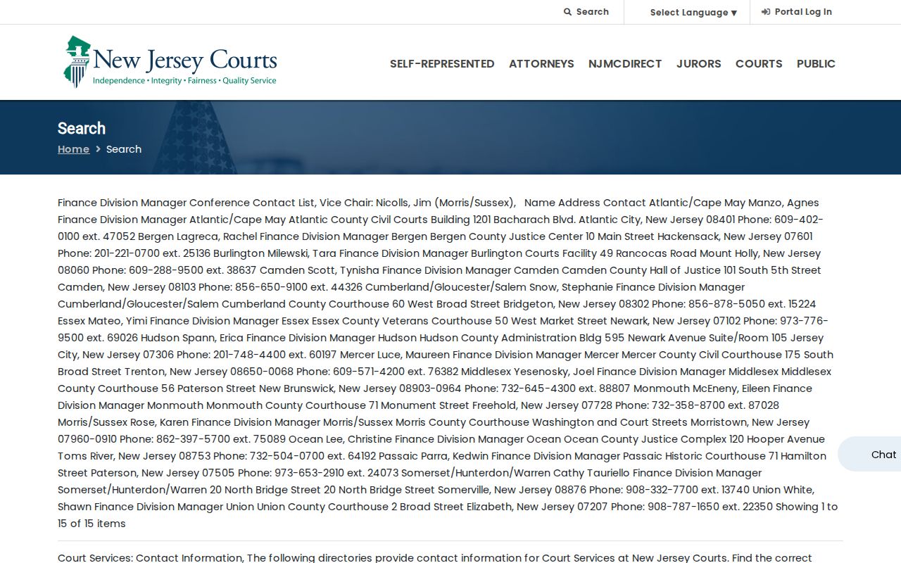 Glassboro residents directory New Jersey court search categories