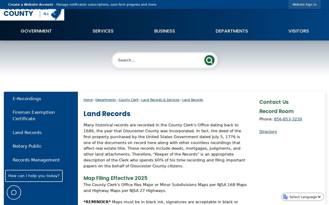 Glassboro previous residents deed-chain research through Gloucester County land records