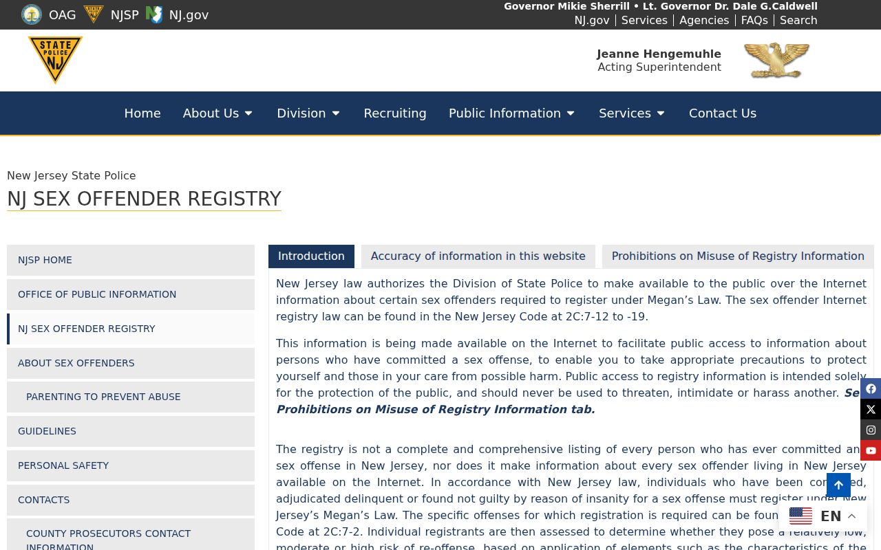 Glassboro resident lookup New Jersey sex offender registry warning